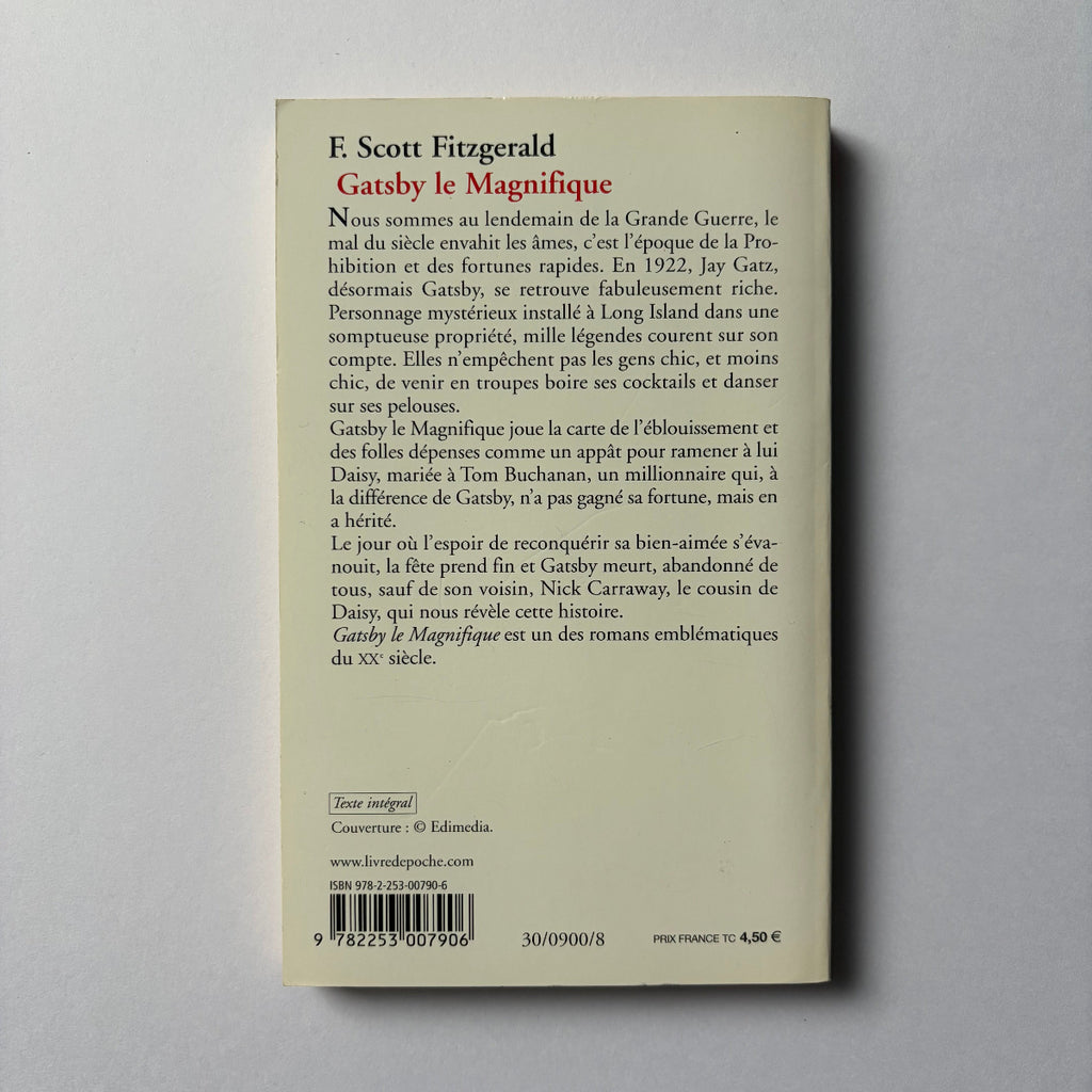 Gatsby le Magnifique - F. Scott Fitzgerald