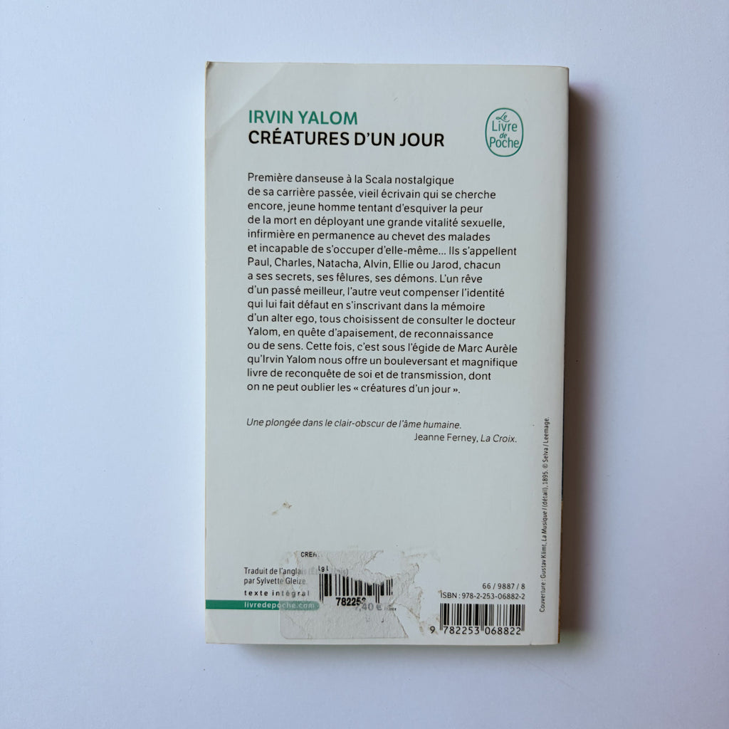 Créatures d’un jour - Irvin Yalom