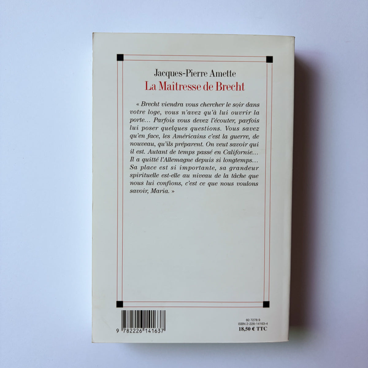 La Maîtresse de Brecht - Jacques-Pierre Amette
